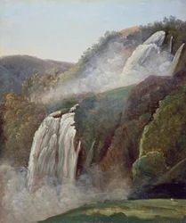 The Falls at Terni (olje på papir)